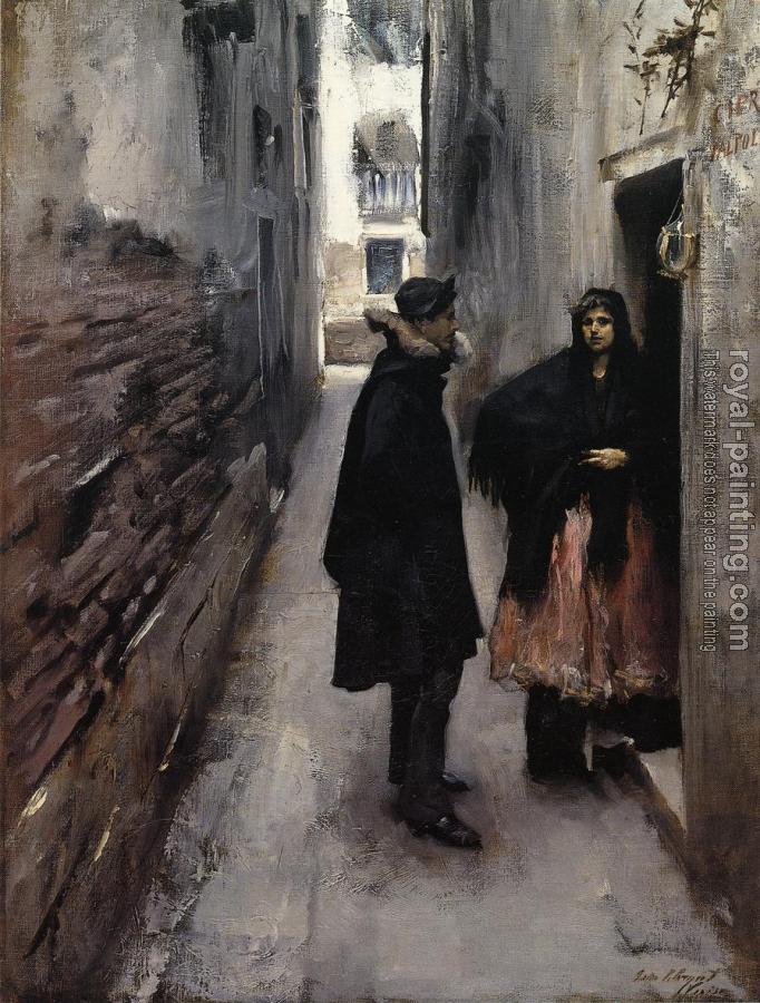 John Singer Sargent : A Street in Venice II